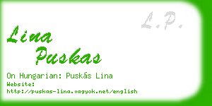 lina puskas business card